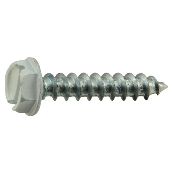 Midwest Fastener Sheet Metal Screw, #10 x 1 in, Painted Steel Hex Head Slotted Drive, 100 PK 53811